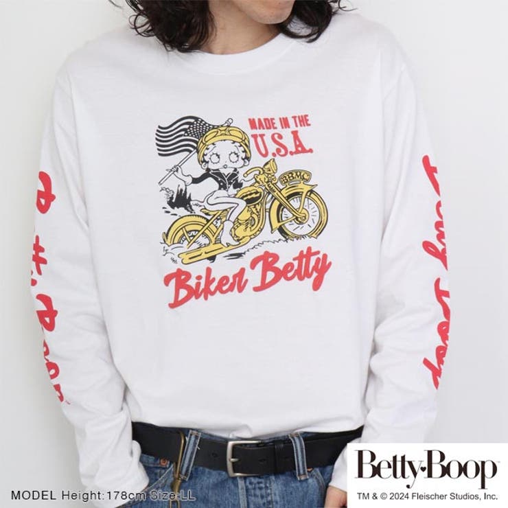 ベティ 長袖 Tシャツ 春秋 カジュアル ベティブープ アメカジ