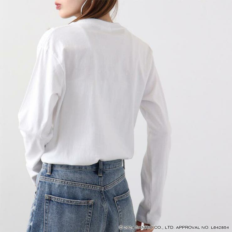 ハンギョドン Tシャツ 長袖 ロンT プリント 刺繍 サンリオキャラクターズ | CharaBasket | 詳細画像2 