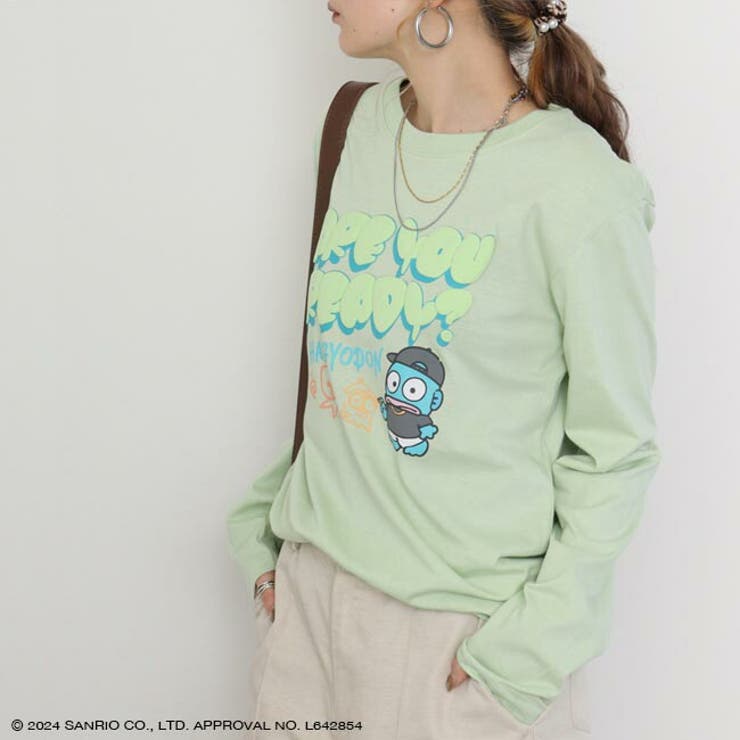 ハンギョドン Tシャツ 長袖 ロンT プリント 刺繍 サンリオキャラクターズ | CharaBasket | 詳細画像4 