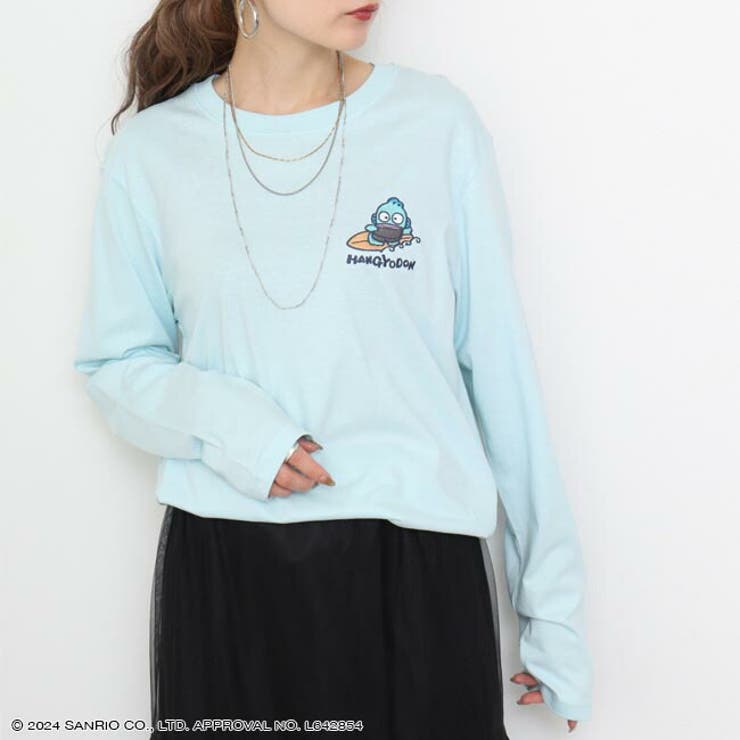 ハンギョドン Tシャツ 長袖 ロンT プリント 刺繍 サンリオキャラクターズ | CharaBasket | 詳細画像8 