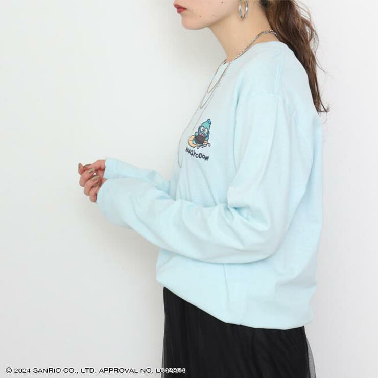 ハンギョドン Tシャツ 長袖 ロンT プリント 刺繍 サンリオキャラクターズ | CharaBasket | 詳細画像9 