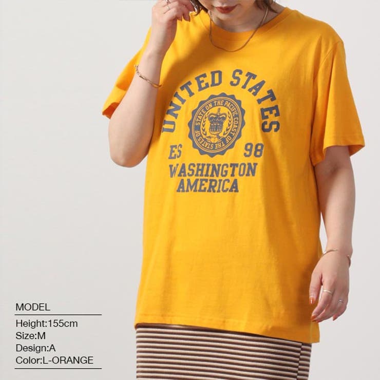 Tシャツ トップス 半袖 カレッジ プリント ロゴ | CharaBasket | 詳細画像8 