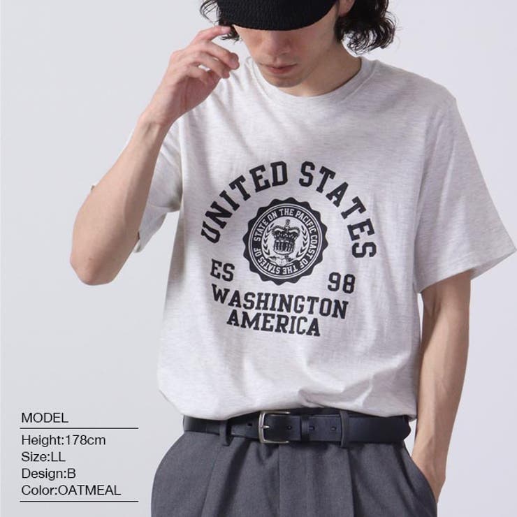 Tシャツ トップス 半袖 カレッジ プリント ロゴ | CharaBasket | 詳細画像9 