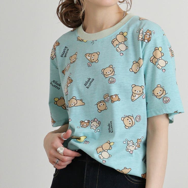 リラックマ 総柄 半袖Tシャツ | CharaBasket | 詳細画像2 