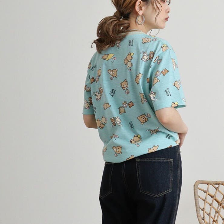 リラックマ 総柄 半袖Tシャツ | CharaBasket | 詳細画像4 