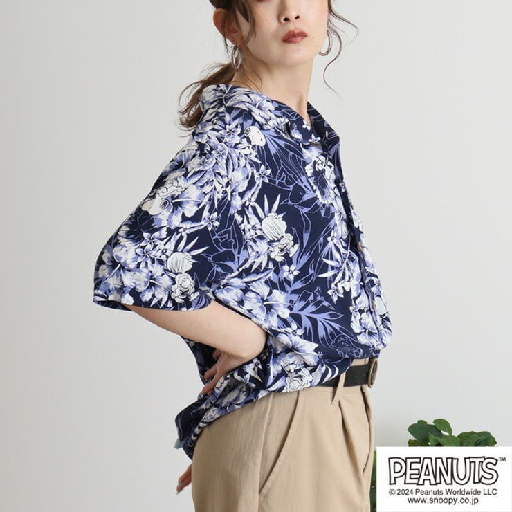 スヌーピー アロハシャツ ハイビスカス | CharaBasket | 詳細画像3 