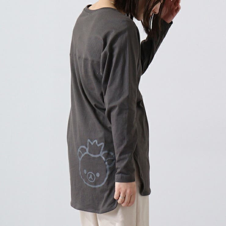 リラックマ チュニック 長袖 Tシャツ 春夏秋 San-x Rilakkuma | CharaBasket | 詳細画像7 