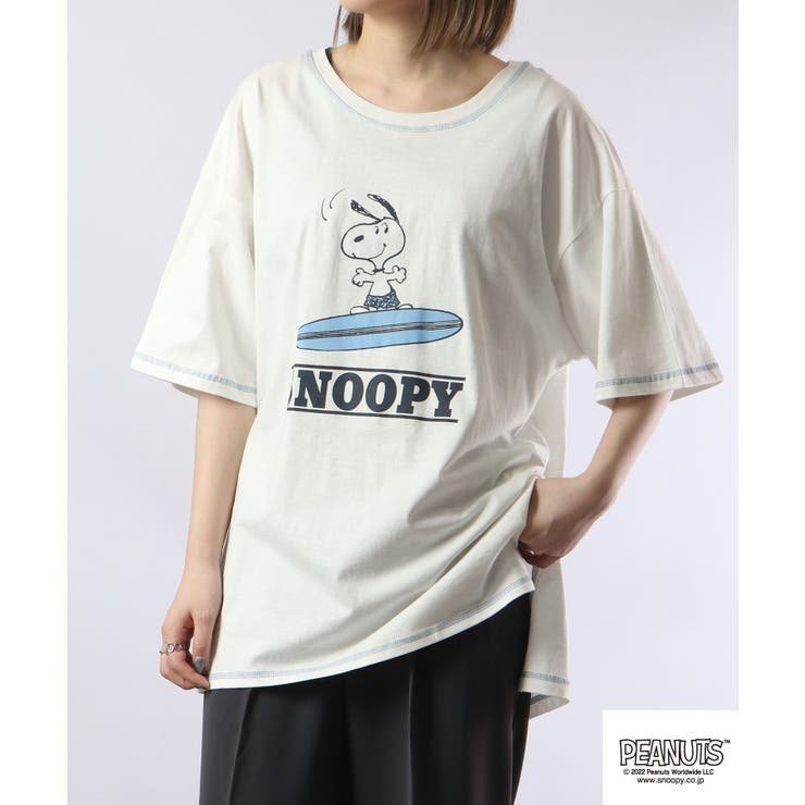 スヌーピー Tシャツ 半袖 サーフ 夏 プリント SNOOPY PEANUTS