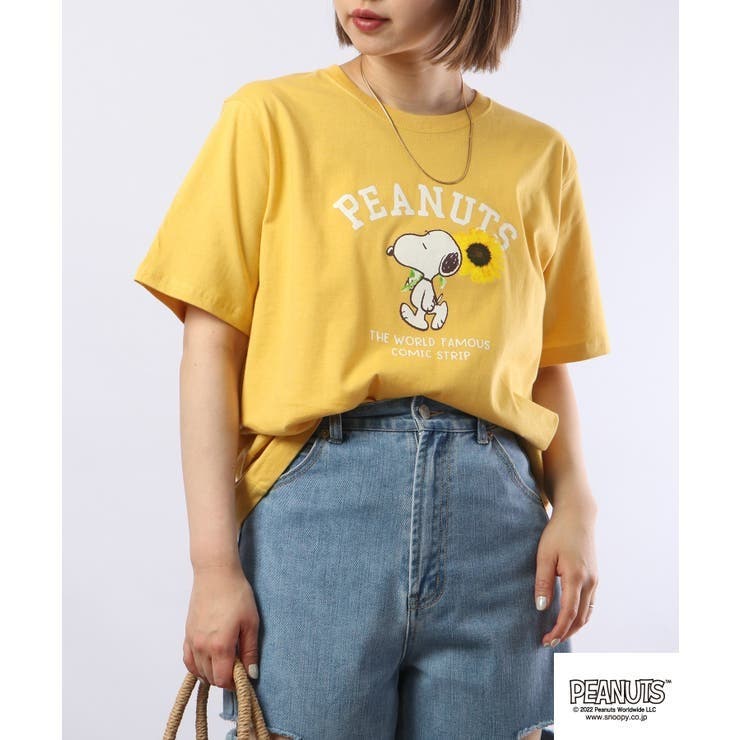 スヌーピー Tシャツ トップス[品番：YSDW0002507]｜CharaBasket