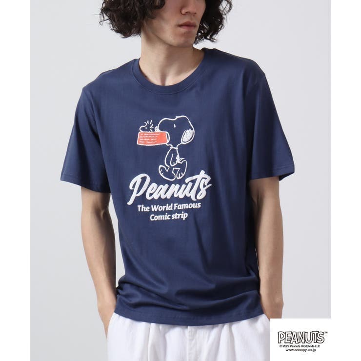 USA製 Champion チャーリーブラウン×スヌーピー染込プリント Tシャツ i-jnd30y21n04z4d78.jpg