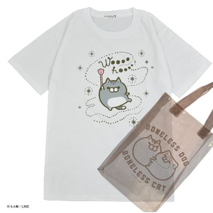 ボンレス犬とボンレス猫PVCバック・Tシャツセット[品番：YSDW0000121  