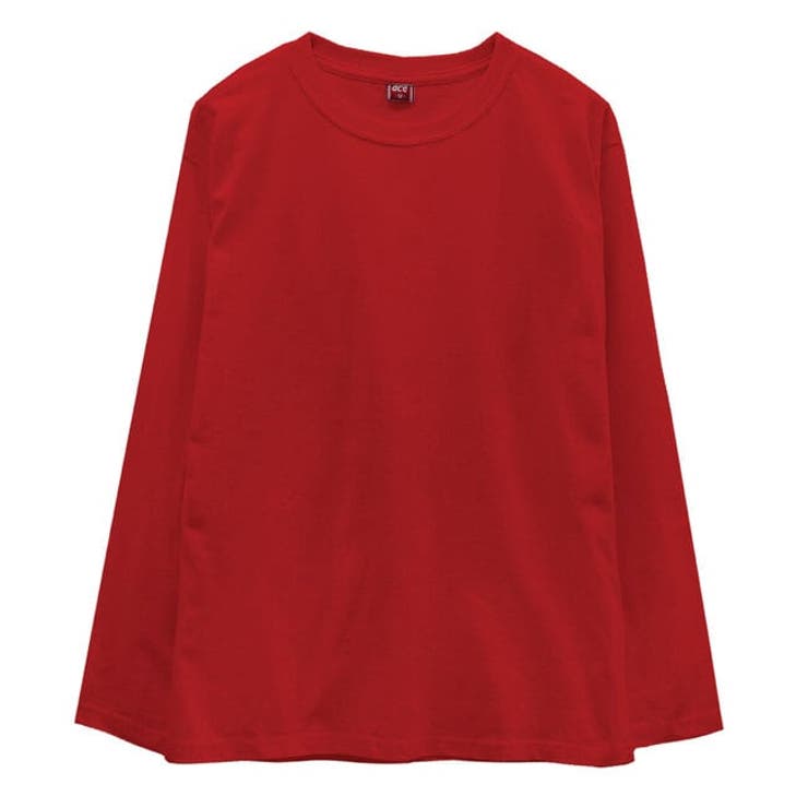 レッド | 子供 Tシャツ 無地 長袖 子供服 カラー | CharaBasket【KIDS】