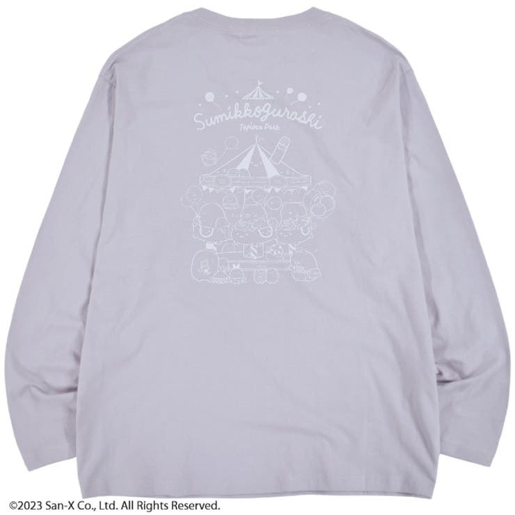 すみっコぐらし 長袖 Tシャツ ポケット バック プリント San-X | CharaBasket | 詳細画像3 