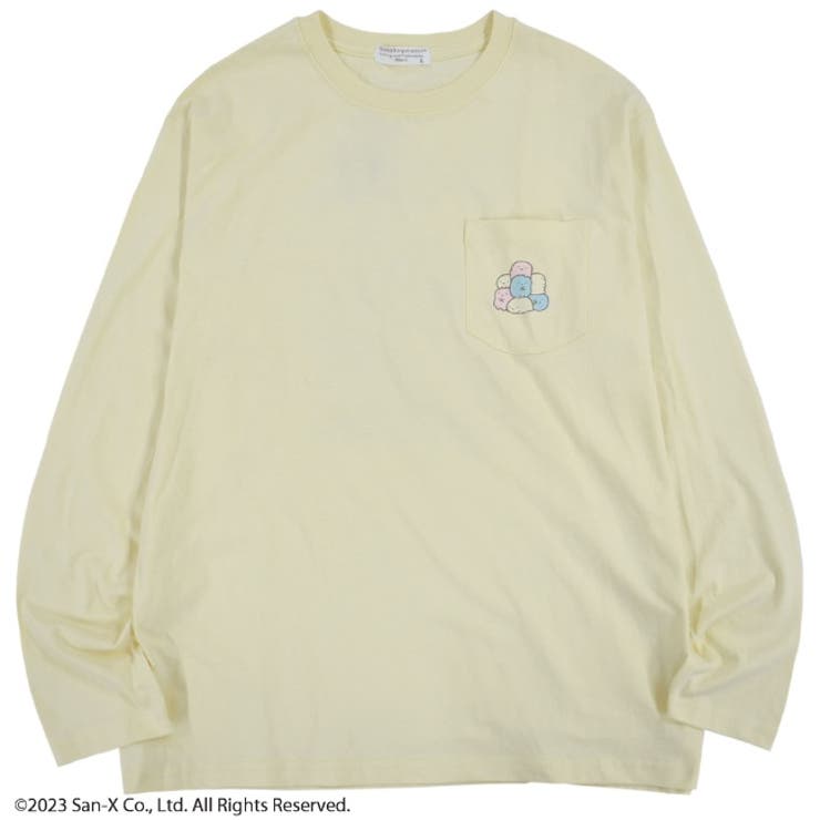 すみっコぐらし 長袖 Tシャツ ポケット バック プリント San-X | CharaBasket | 詳細画像4 