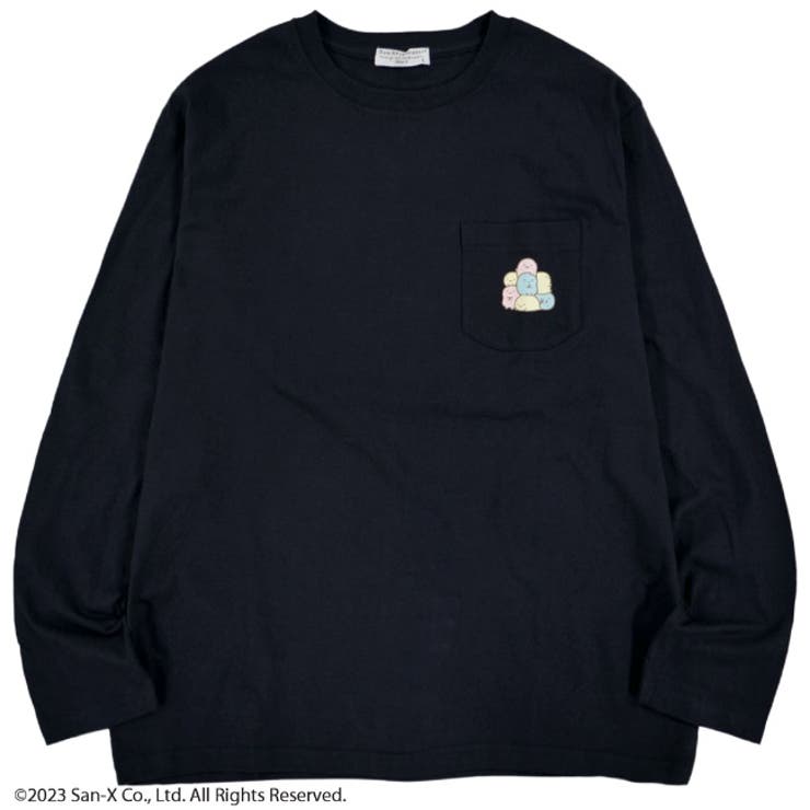 すみっコぐらし 長袖 Tシャツ ポケット バック プリント San-X | CharaBasket | 詳細画像5 