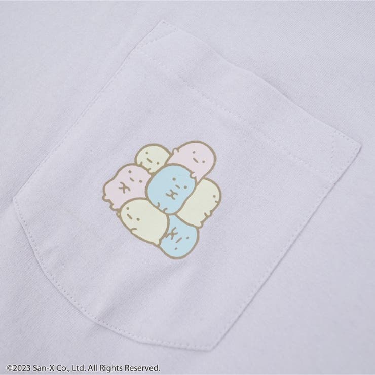 すみっコぐらし 長袖 Tシャツ ポケット バック プリント San-X | CharaBasket | 詳細画像6 