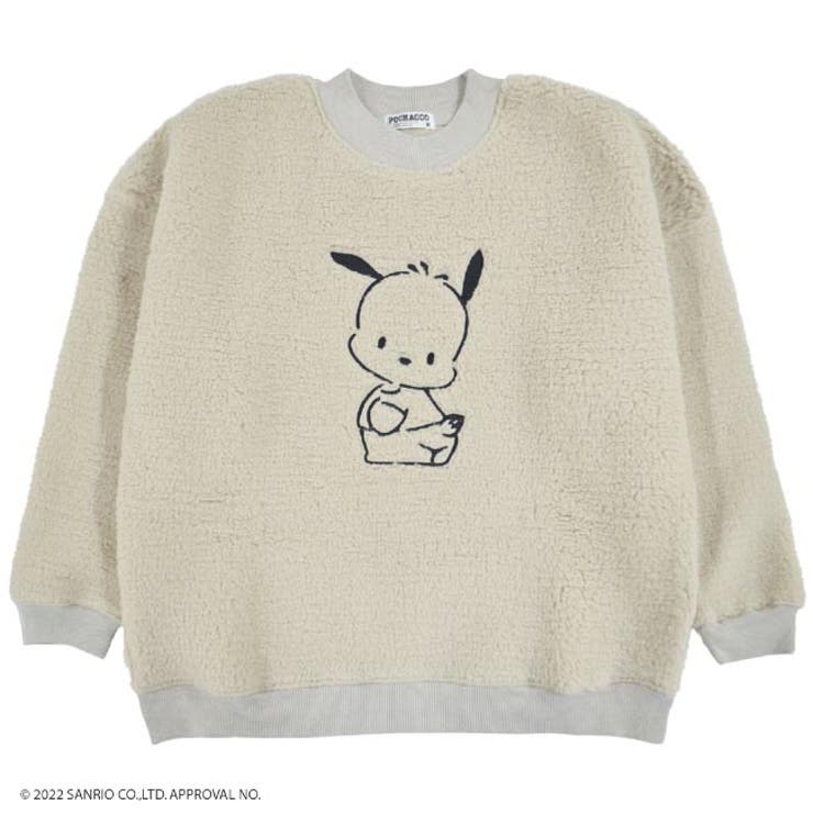 ポチャッコ 刺繍  BIG シルエット トレーナー ボア 長袖 | CharaBasket | 詳細画像6 