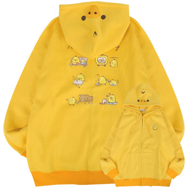 キイロイトリとなります リラックマ キイロイトリ パーカー[品番：YSDW0003477]｜CharaBasket