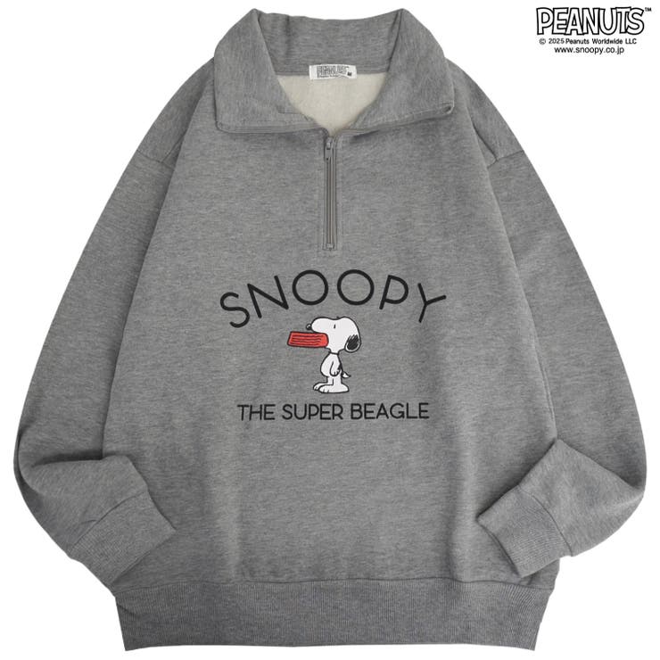 スヌーピー 裏起毛 ハーフジップ | CharaBasket | 詳細画像2 