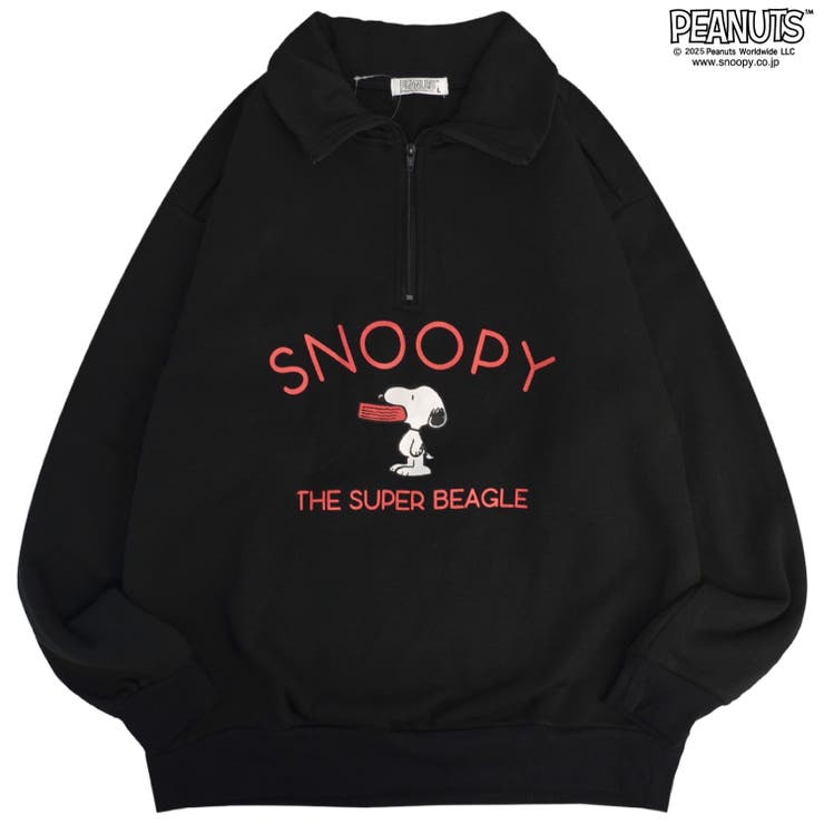 スヌーピー 裏起毛 ハーフジップ | CharaBasket | 詳細画像3 