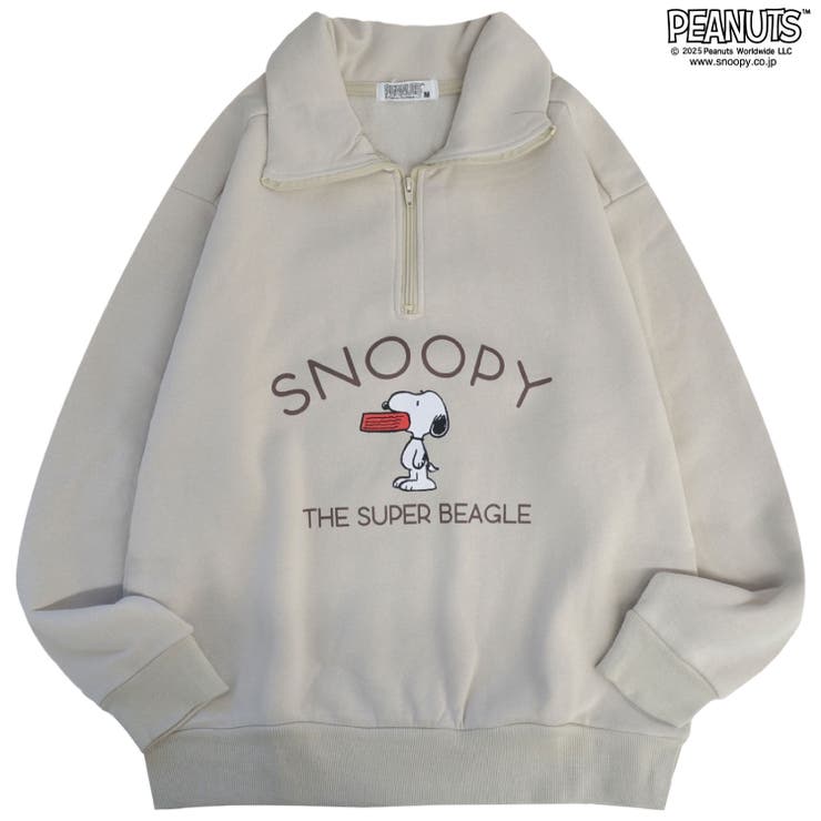 スヌーピー 裏起毛 ハーフジップ | CharaBasket | 詳細画像4 