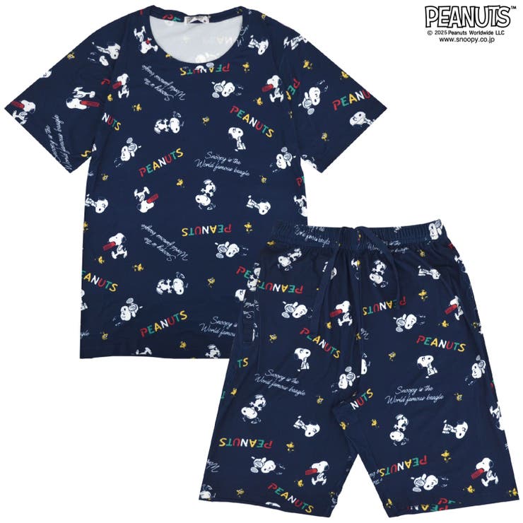 スヌーピー 半袖 シャツ ハーフパンツ セットアップ 上下セット パジャマ | CharaBasket | 詳細画像4 