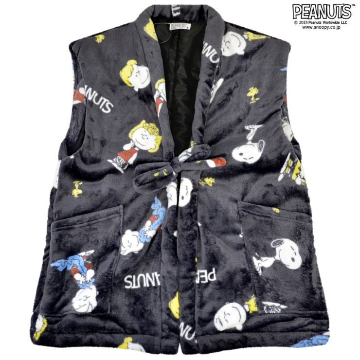 スヌーピー ベスト 半纏 ルームウェア 部屋着 防寒 ボア フリース | CharaBasket | 詳細画像6 