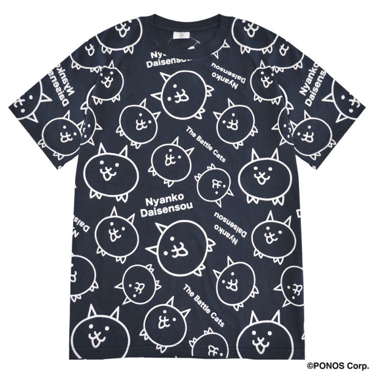 にゃんこ大戦争 Tシャツ 半袖 プリント 総柄 トップス メンズ レディース | CharaBasket | 詳細画像4 