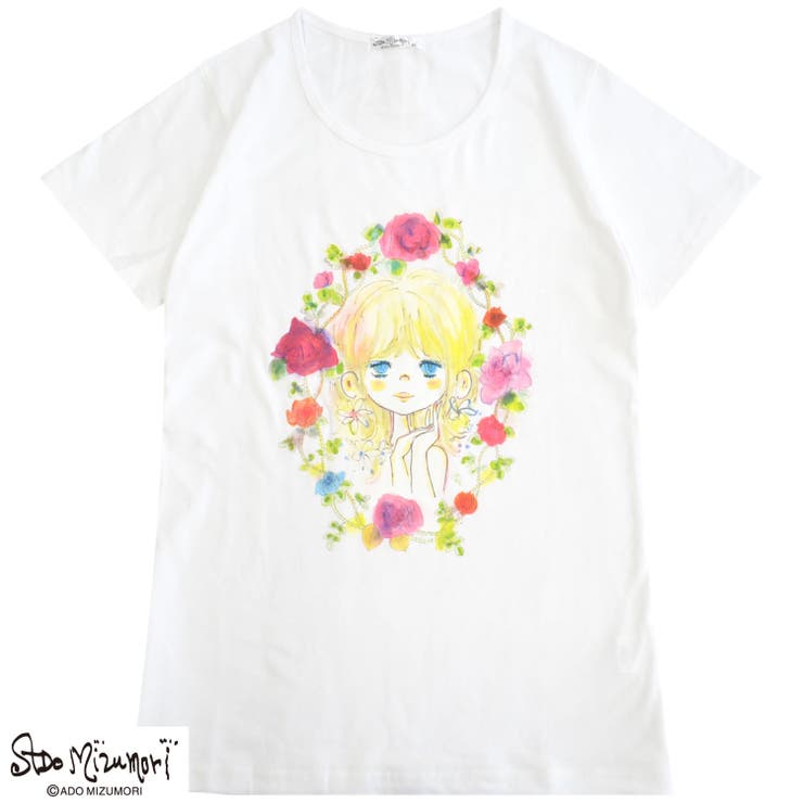 水森亜土 レディースプリント 半袖 | CharaBasket | 詳細画像4 