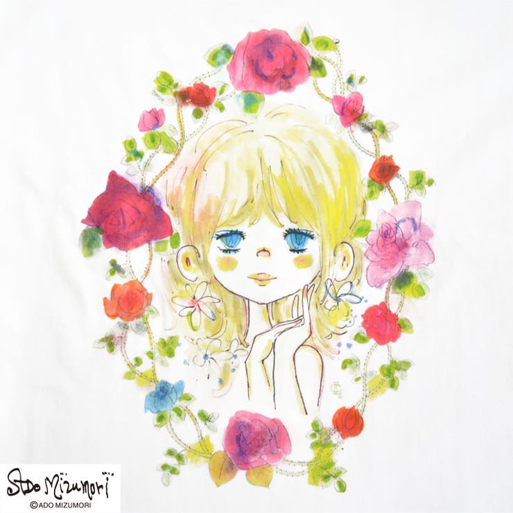 水森亜土 レディースプリント 半袖 | CharaBasket | 詳細画像5 