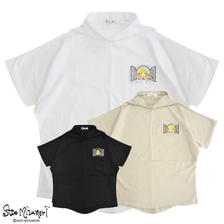 水森亜土 ハイネック Tシャツ | CharaBasket | 詳細画像1 