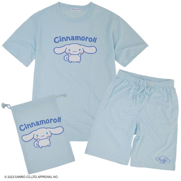 シナモロール  Tシャツ ハーフ パンツ 巾着 上下 セット 部屋着 プリント | CharaBasket | 詳細画像2 