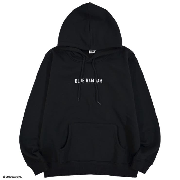 ブルーハムハムパーカー長袖スウェットプリントSNSハムスター裏起毛MLLL