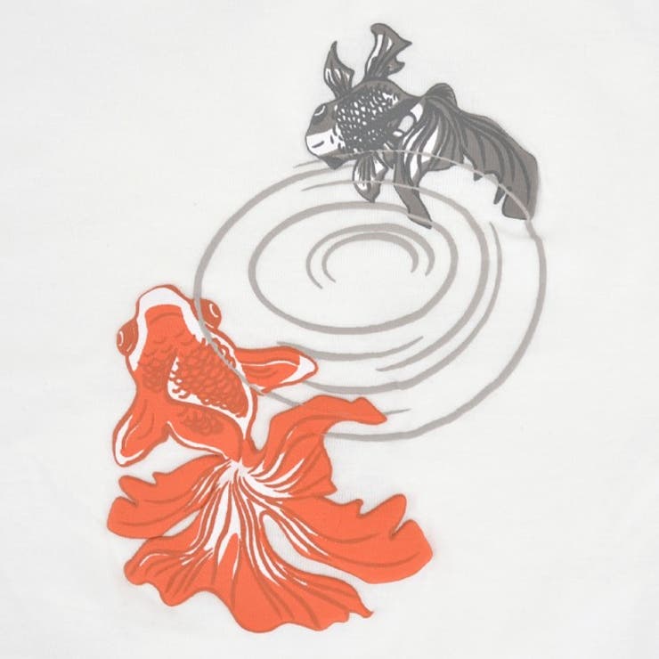 Tシャツ ビックシルエット 半袖 和柄 発泡 プリント トップス 和風 | CharaBasket | 詳細画像13 