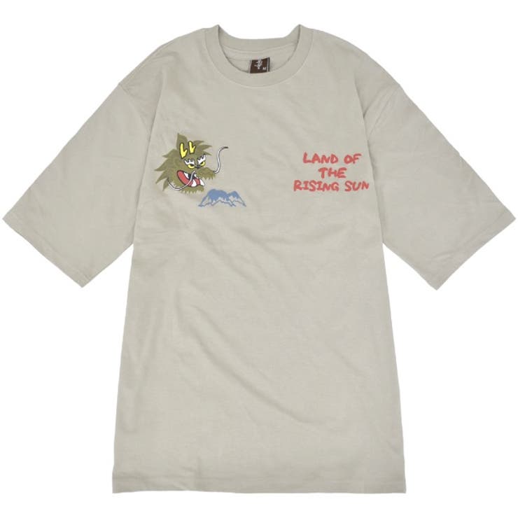 Tシャツ ビックシルエット 半袖 和柄 発泡 プリント トップス 和風 | CharaBasket | 詳細画像9 