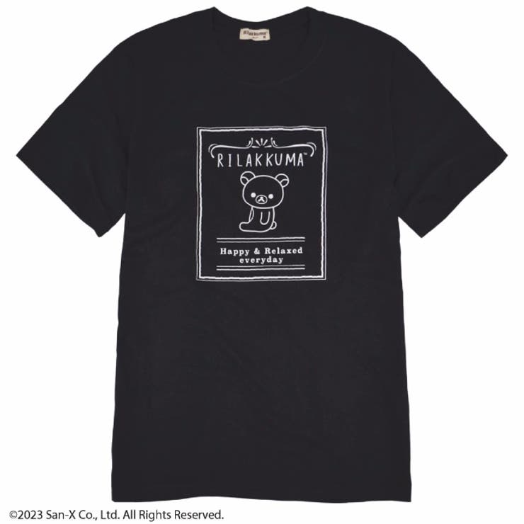 リラックマ　友の会　 Tシャツ Lサイズ 黒 リラックマ サンエックス Tシャツ 半袖 プリント トップス San-X