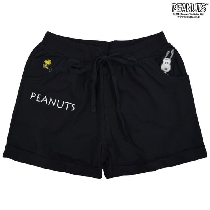 スヌーピー ショート パンツ ウッドストック 裏毛 刺繍 PEANUTS | CharaBasket | 詳細画像4 