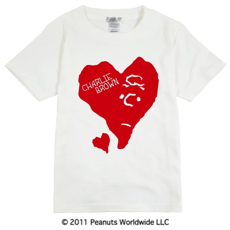 スヌーピー ハート チャーリーブラウン 半袖 Tシャツ キッズ | CharaBasket【KIDS】 | 詳細画像1 