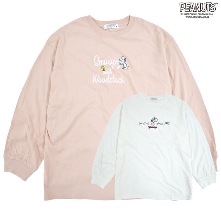 スヌーピー Tシャツ ビッグシルエット バルーン 袖 ビッグシルエット 刺繍 | CharaBasket | 詳細画像1 