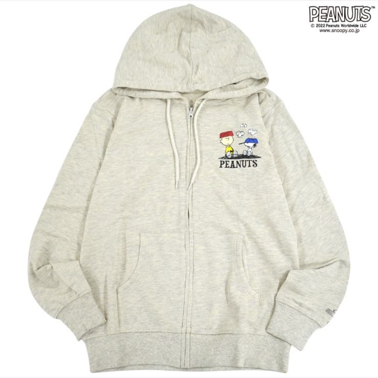 スヌーピー パーカー ZIPパーカー PEANUTS フード付き プリント[品番