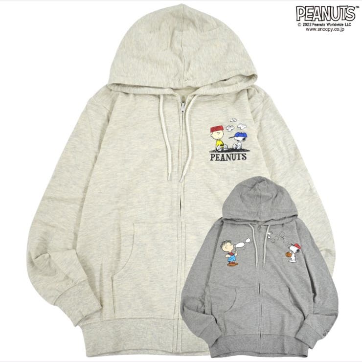 スヌーピー パーカー Zipパーカー Peanuts フード付き プリント 品番 Ysdw Charabasket キャラバスケット の レディースファッション通販 Shoplist ショップリスト