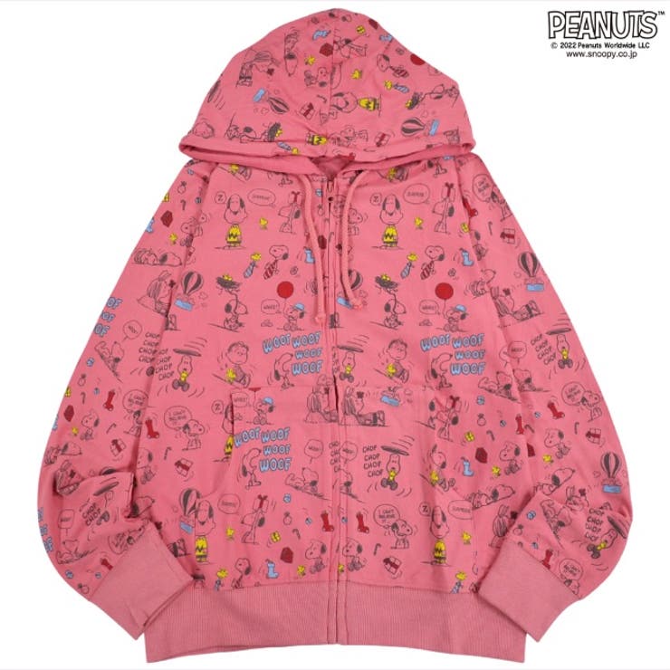 売れ筋がひ新作！ スヌーピー ZIPパーカー フード付き[品番 PEANUTS 総柄 ジャケット・アウター