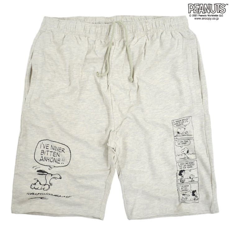 スヌーピー ミニ裏毛 ハーフパンツ PEANUTS コミック柄 プリント | CharaBasket【MEN】 | 詳細画像2 