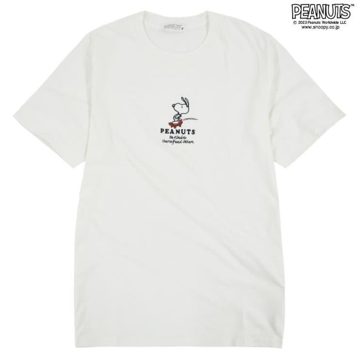 スヌーピーTシャツ半袖ワンポイント刺繍SNOOPYPEANUTS