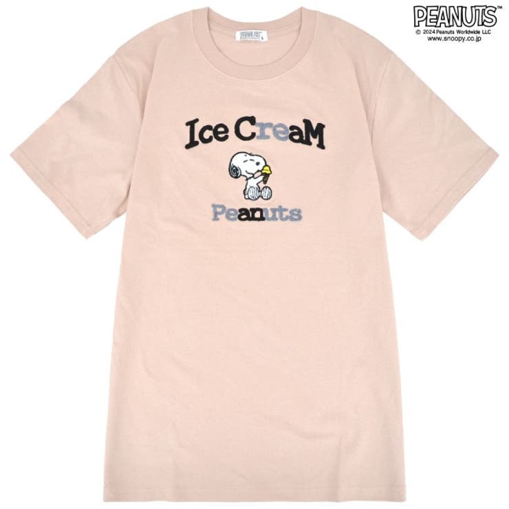 スヌーピー Tシャツ 半袖 刺繍 トップス SNOOPY PEANUTS | CharaBasket | 詳細画像5 
