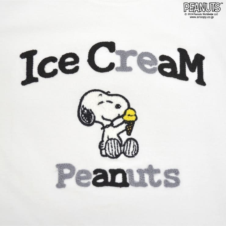 スヌーピー Tシャツ 半袖 刺繍 トップス SNOOPY PEANUTS | CharaBasket | 詳細画像7 