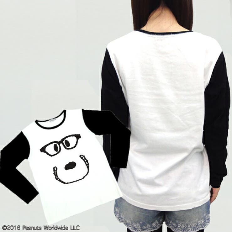 スヌーピースヌーピーフェイス長袖Ｔシャツ | CharaBasket | 詳細画像2 