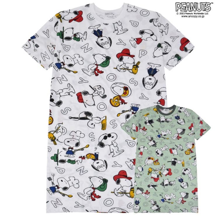 スヌーピー ビッグTシャツ アルファベット 半袖 春夏 PEANUTS | CharaBasket | 詳細画像8 