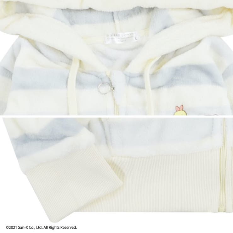 すみっコぐらし フリース 素材 ZIP パーカー 大人 レディース