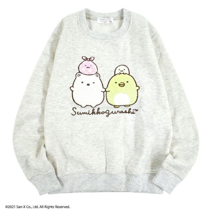 すみっコぐらし 子供服 スウェット トレーナー 裏起毛 サガラ 刺繍 [品番：YSDW0001654]｜CharaBasket【KIDS】（キャラバスケット）のキッズファッション通販｜SHOPLIST（ショップリスト）